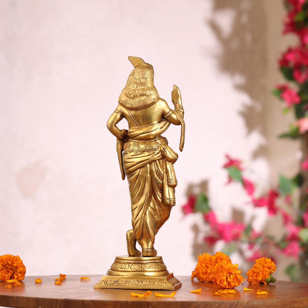 Brass Krishna Idol (12.5 Inch)