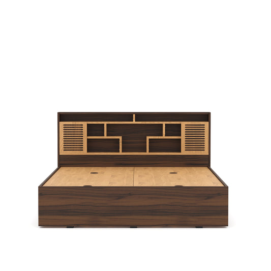 Nilkamal Czar 2 Queen Bed Box Storage (Beech / Walnut)