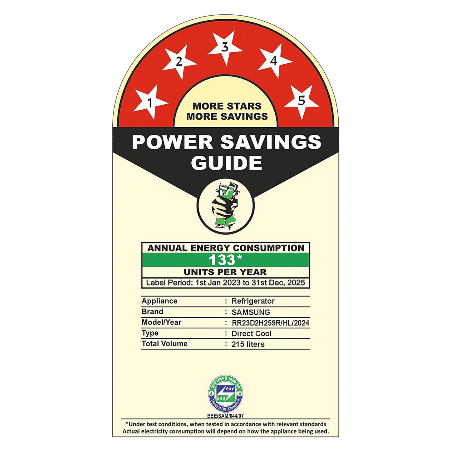 SAMSUNG Horizontal Curve 215 Litres 5 Star Direct Cool Single Door Refrigerator with Base Stand Drawer (RR23D2H259R/HL, Paradise Bloom Purple)