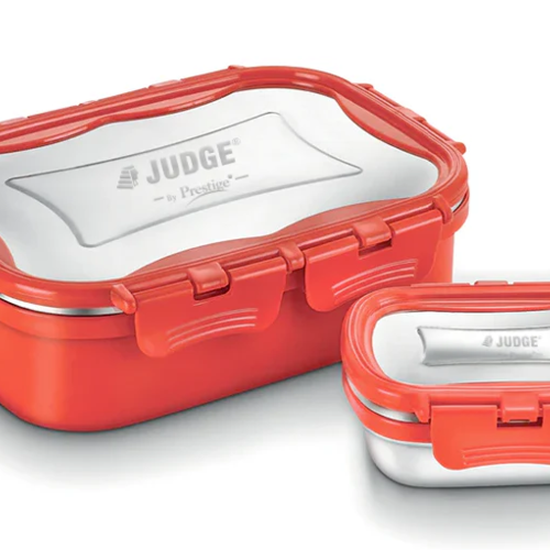 Judge Thermo Stainless Steel Lunch Box (675 ml- 1 Unit + 150 ml - 1 Unit)