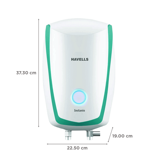 HAVELLS Instanio 3 Litre 3 Star Vertical Instant Geyser with Safety Valve (White & Blue)