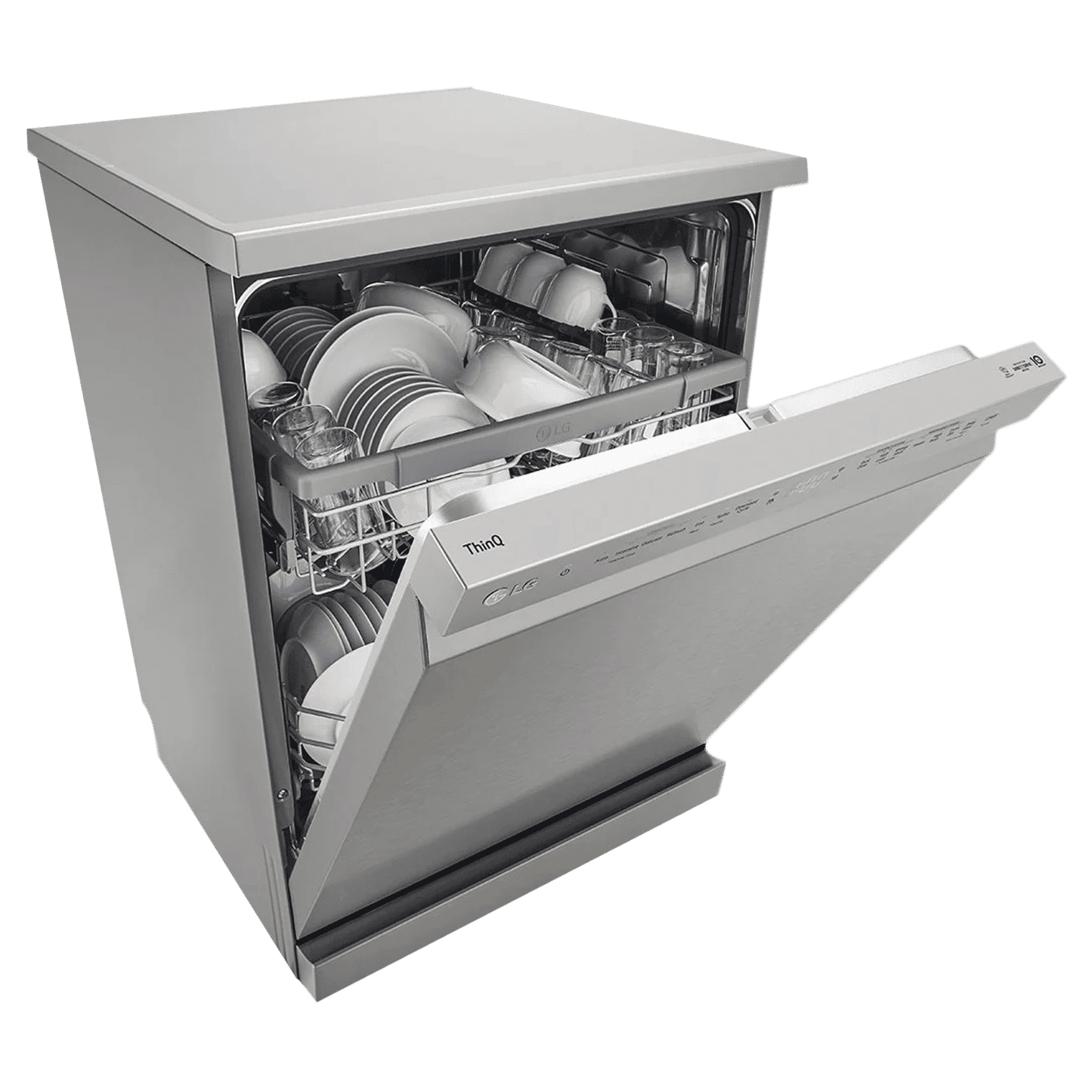 LG 14 Place Settings Free Standing Dishwasher with Inverter Direct Drive (Silver)