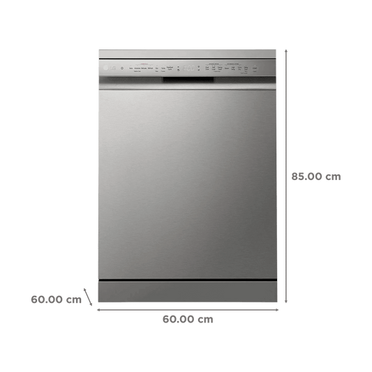 LG 14 Place Settings Free Standing Dishwasher with Inverter Direct Drive (Silver)