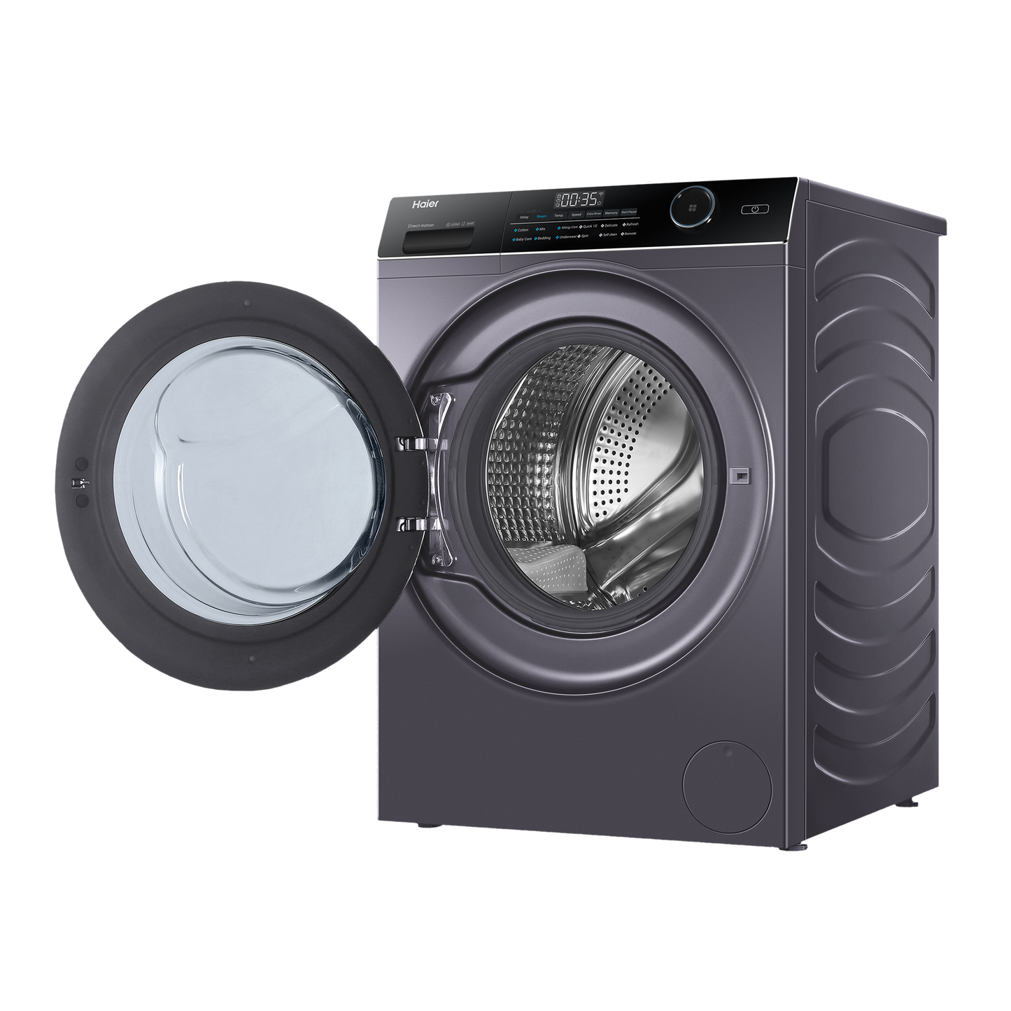 Haier 8 kg Fully Automatic Front Load Washing Machine (HW80-DM14959CS6U1, Direct Motion Motor, Starry Silver)