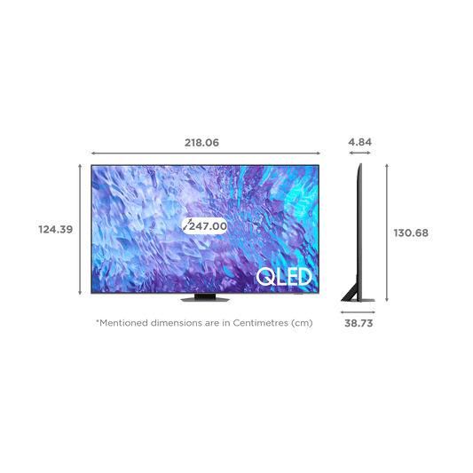 SAMSUNG 8 Series 247 cm (98 inch) QLED 4K Ultra HD Tizen TV with Dolby Atmos