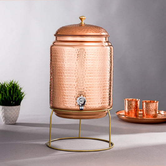 Copper Water Dispenser With Stand (20 Inch)