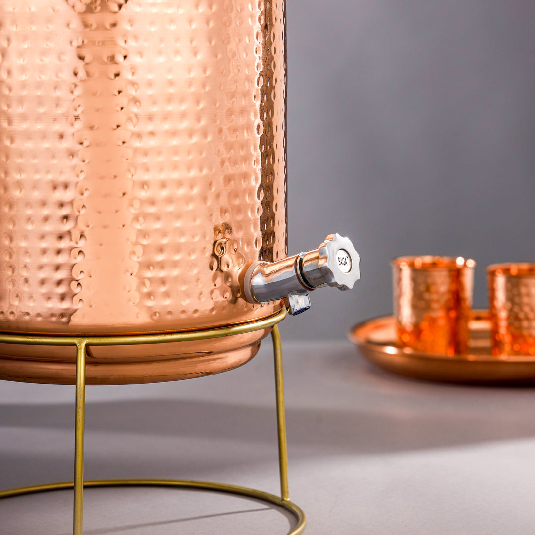 Copper Water Dispenser With Stand (20 Inch)