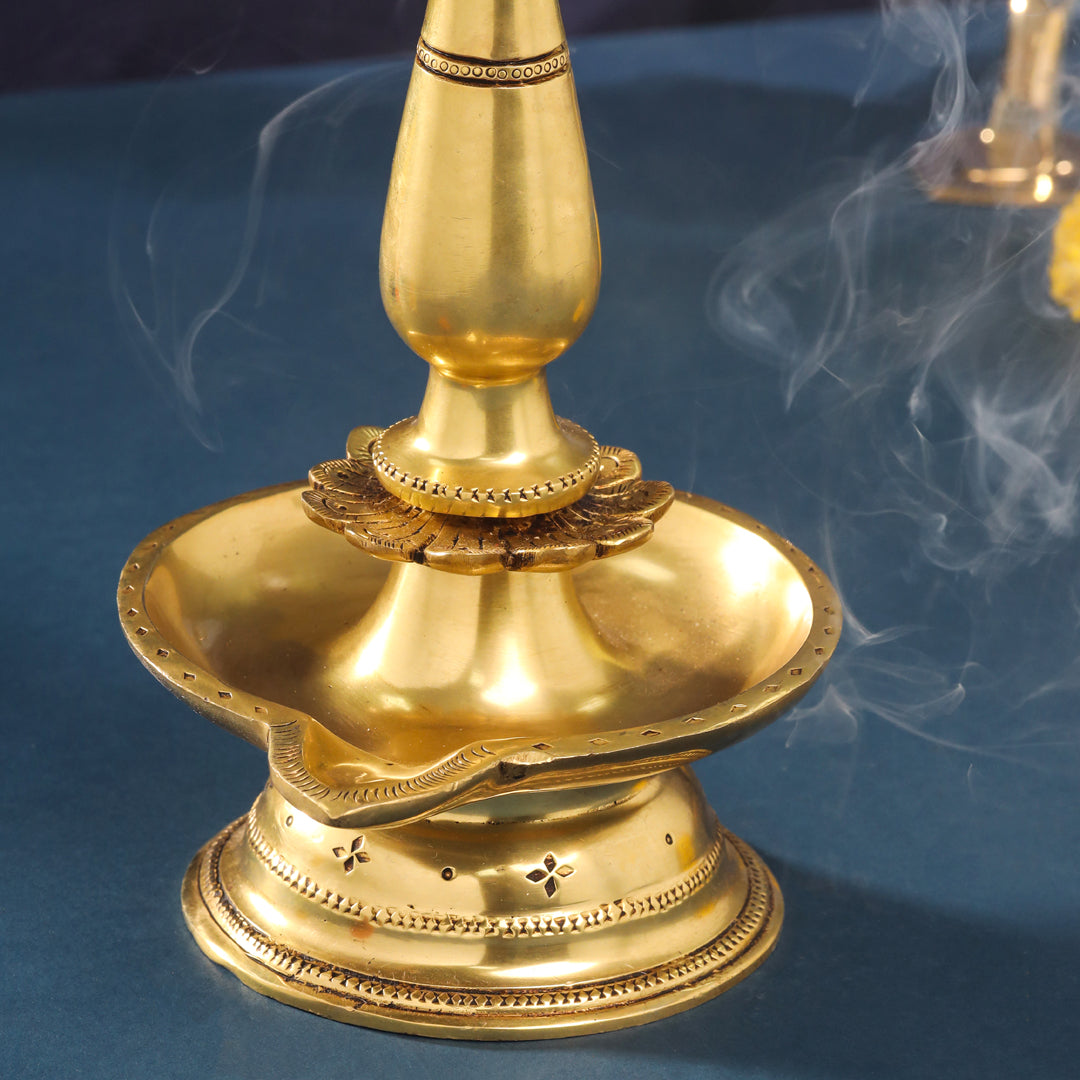 Brass Ganesha Diya/Lamp (16 Inch)