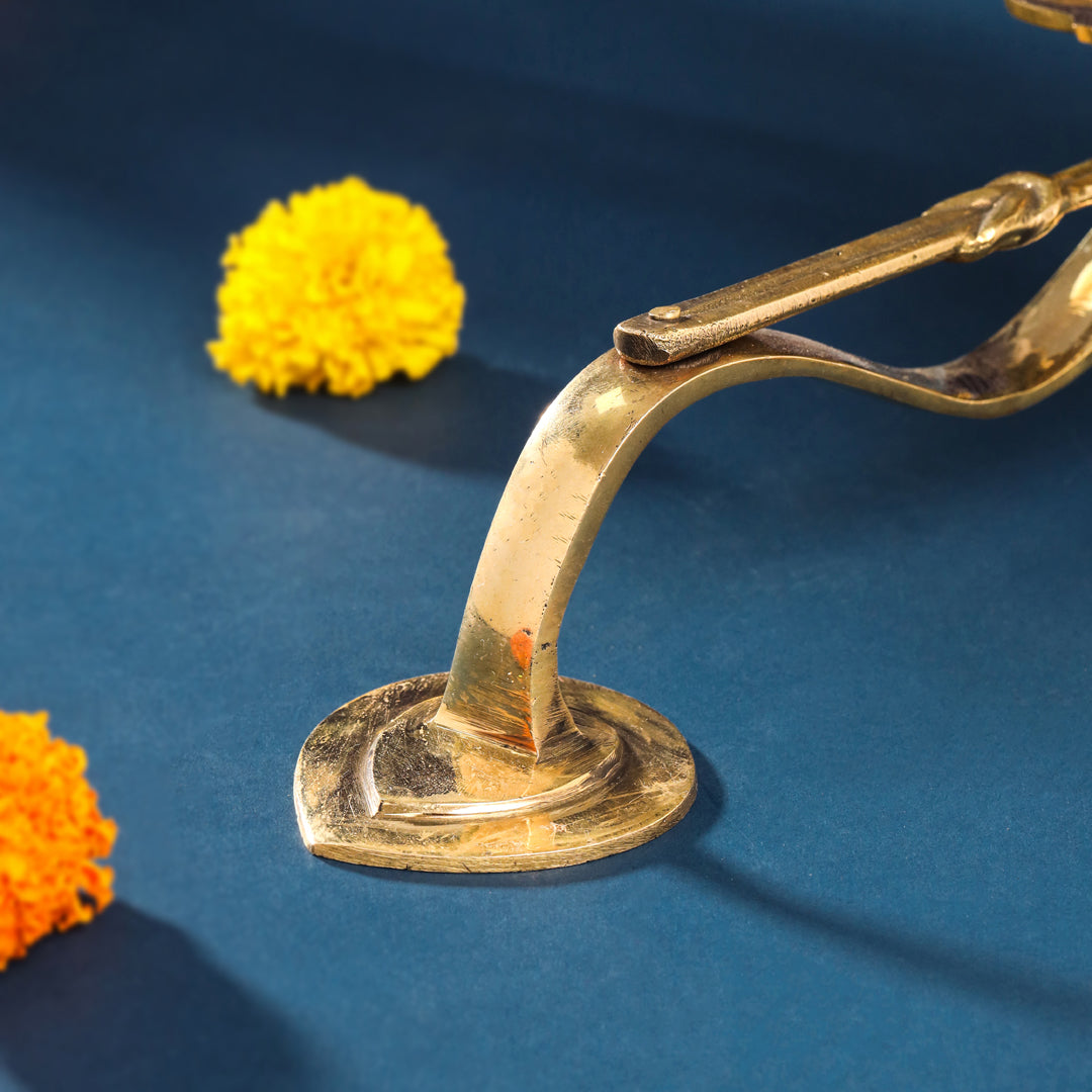 Brass Three Step Deeparadhana Lamp(9.5 Inch)