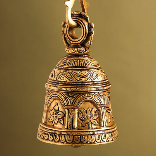 Brass Superfine Wall Hanging Temple Bell (31 Inch)