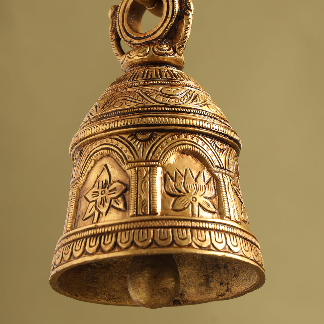 Brass Superfine Wall Hanging Temple Bell (31 Inch)