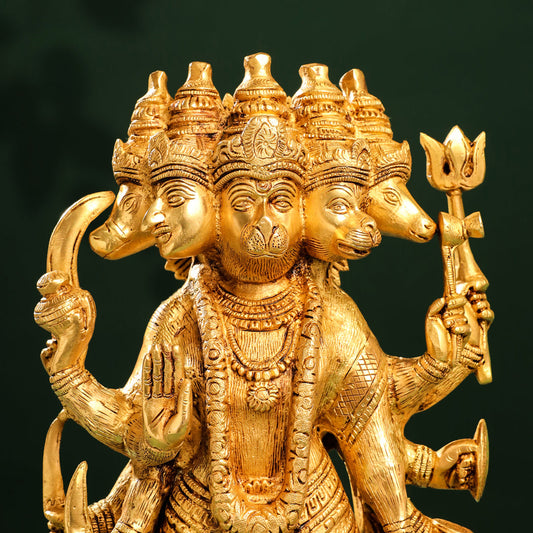 Brass Panchmukhi Hanuman Idol (18 Inch)