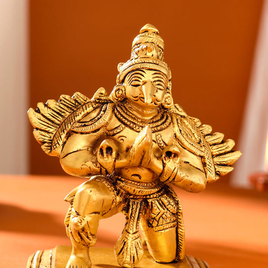 Brass Sitting Garuda Idol (5 Inch)
