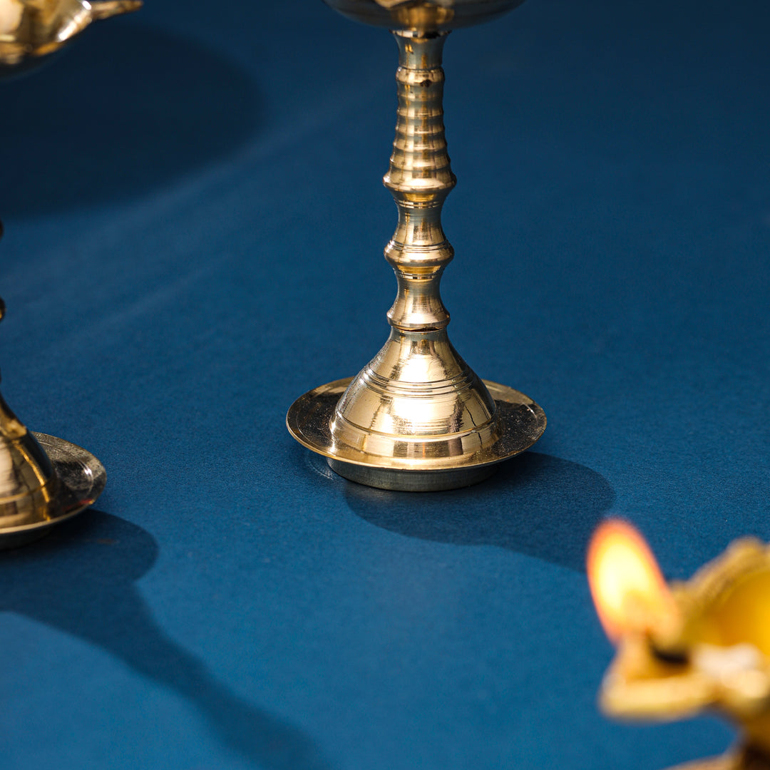 Brass Samai/Diya Pair (6 Inch)