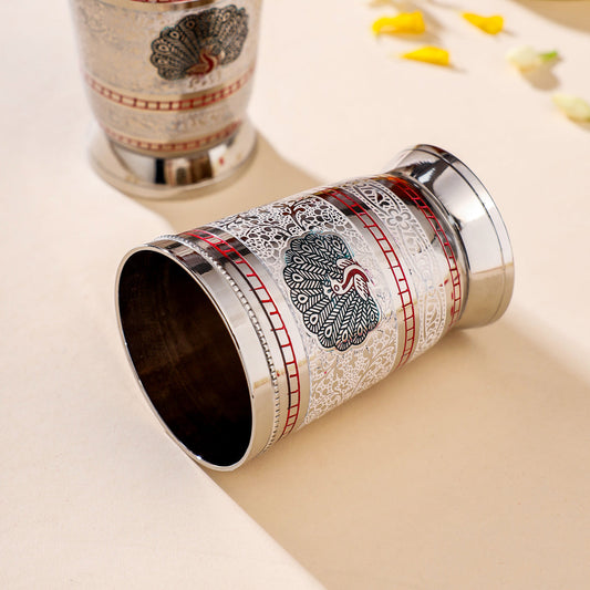 Brass Kalai Glass Pair (4.2 Inch)