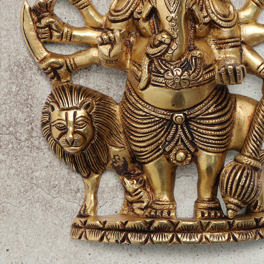 Brass Shubha Drishti Ganesha Wall Hanging (9 Inch)