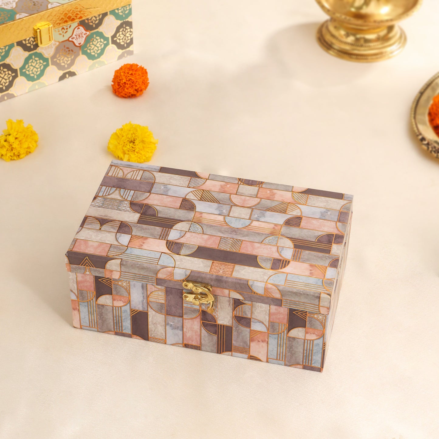 Brass Ganesha & Lakshmi Idol Corporate Festive Hamper