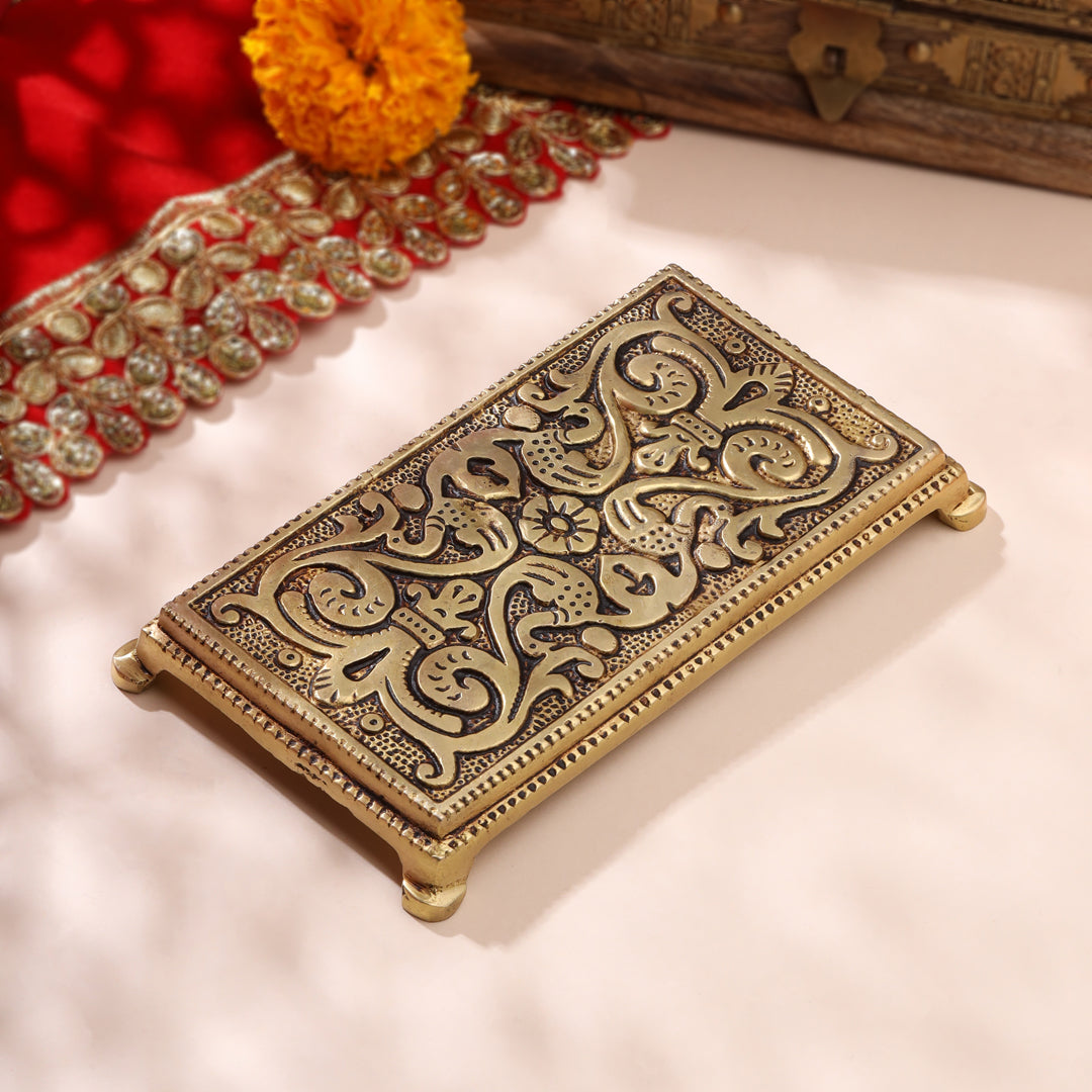 Brass Pooja Chowki (0.5 Inch)
