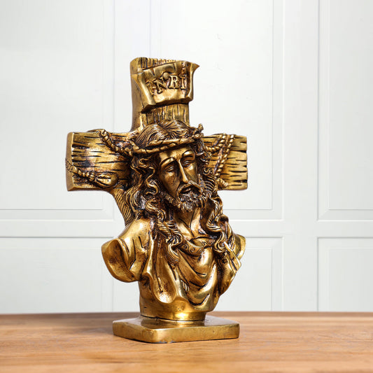 Brass Superfine God Jesus Idol (8 Inch)