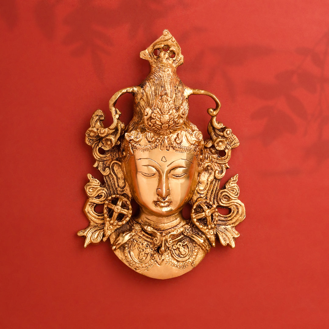 Brass Tara Face Wall Hanging