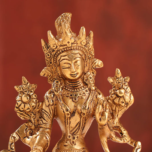 Brass Tara Devi Idol (6 Inch)