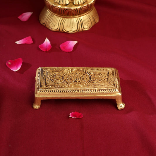 Brass Pooja Chowki (1.5 Inch)