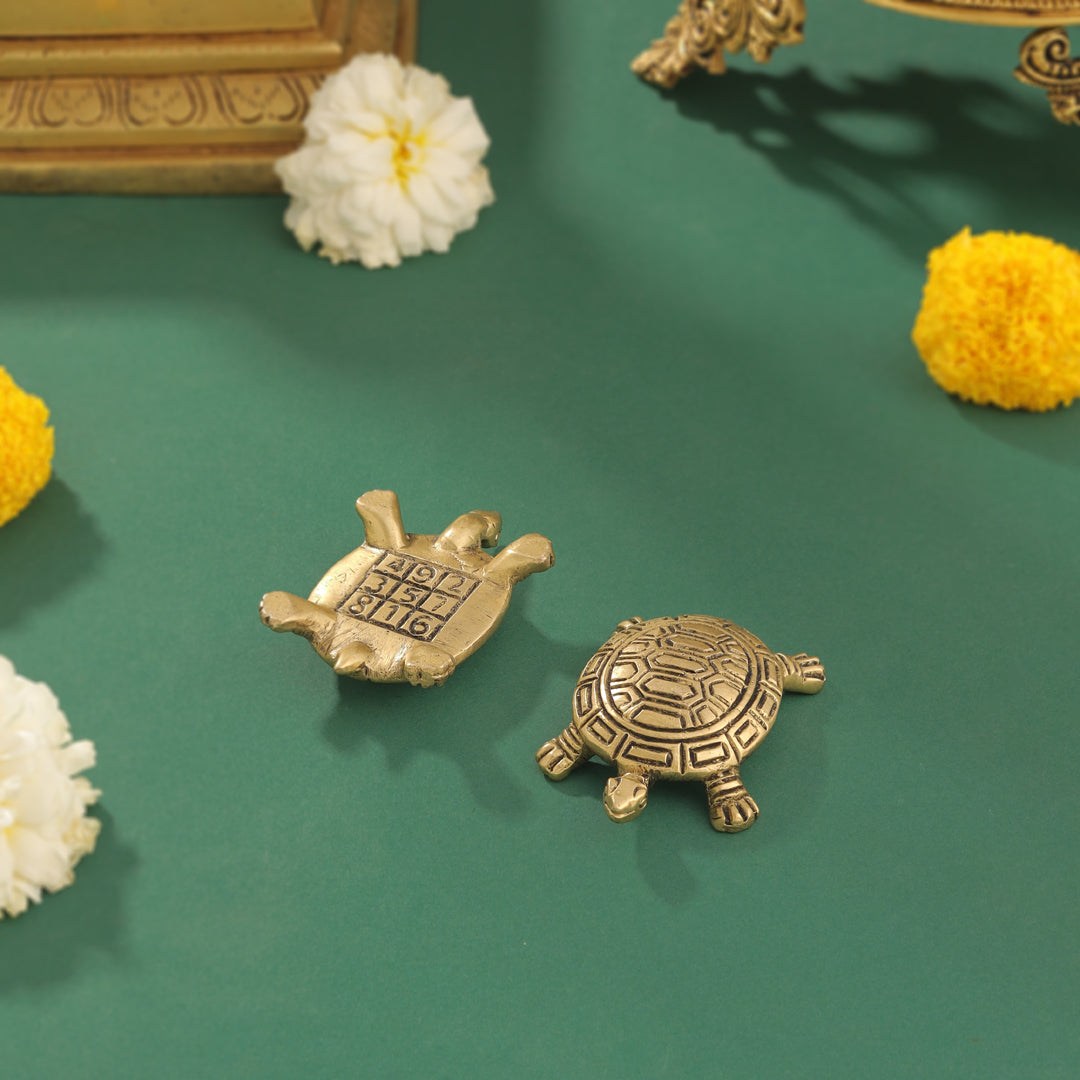 Brass Tortoise Vastu/Feng Shui Pair (0.5 Inch)