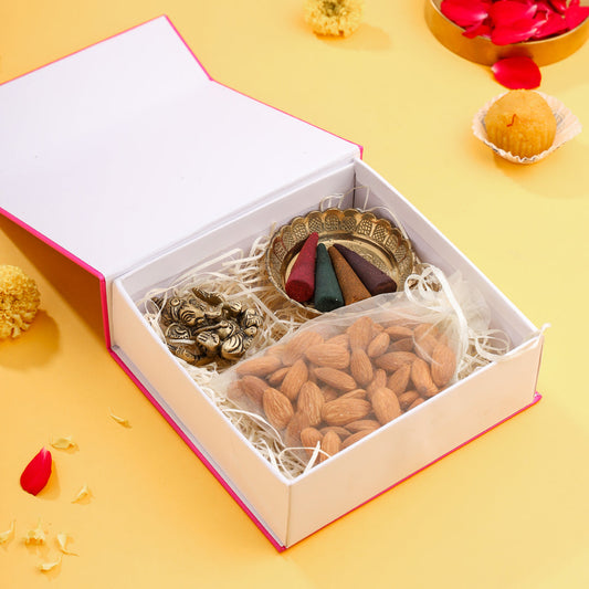 Brass Ganesha & Plate Festive Gift Hamper