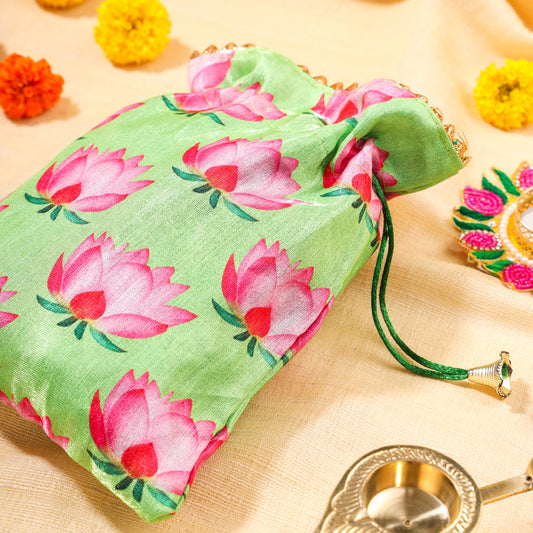 Brass Diya Festive Potli/Hamper