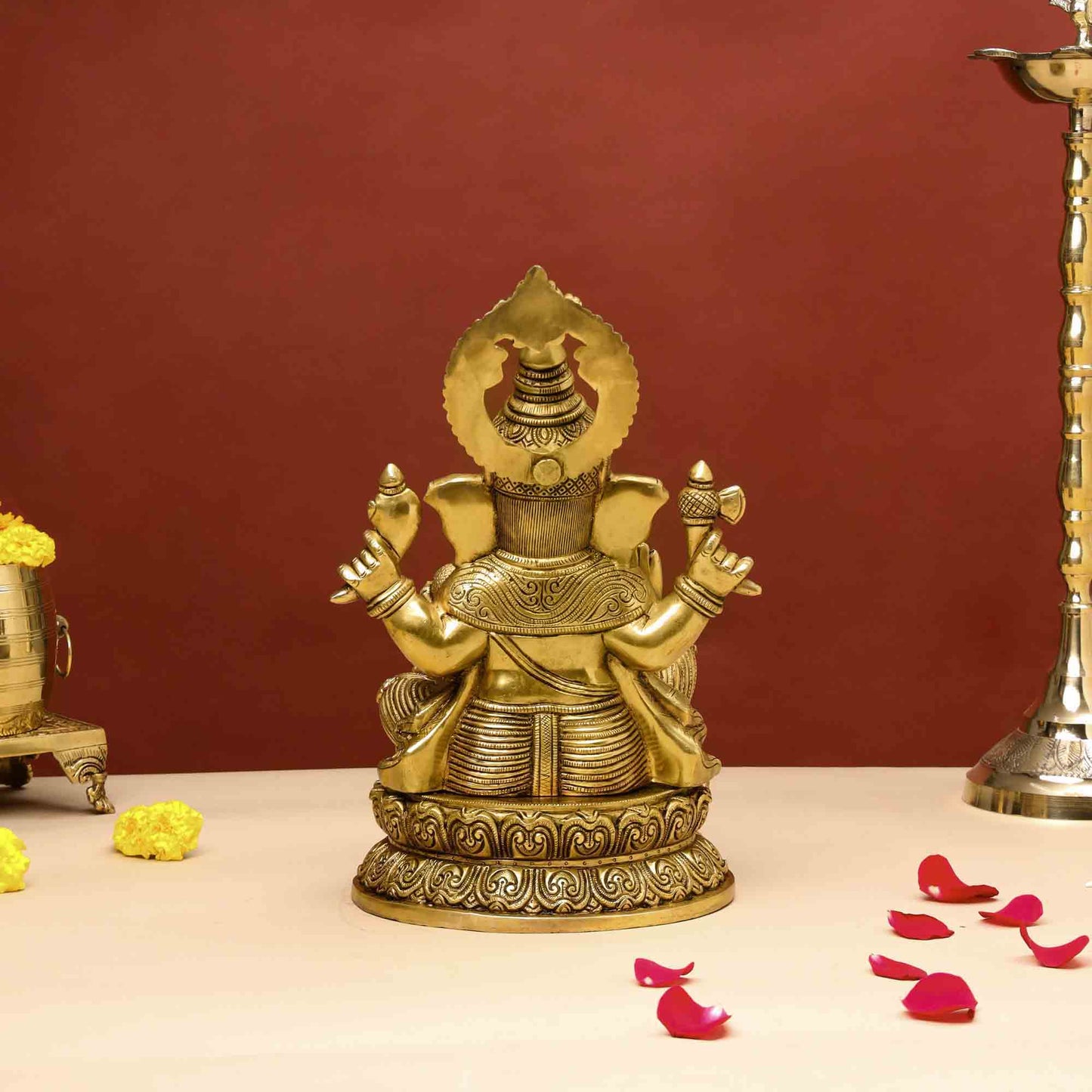 Brass Superfine Lord Ganesha Statue (14 Inch)