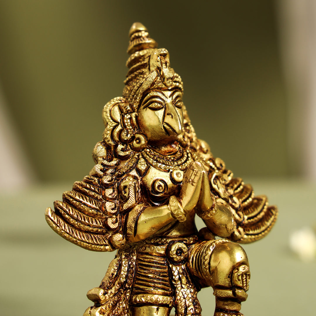 Brass Sitting Garuda Idol (5.5 Inch)
