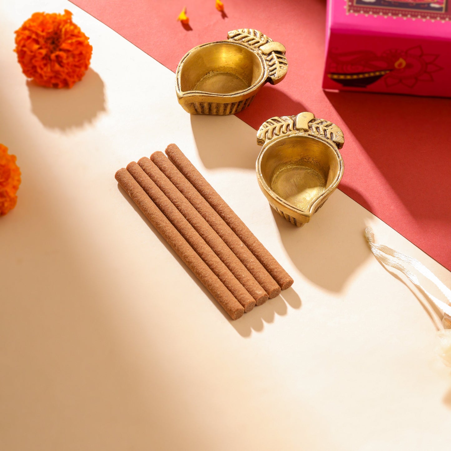 Brass Diya Pair Festive Gift Hamper