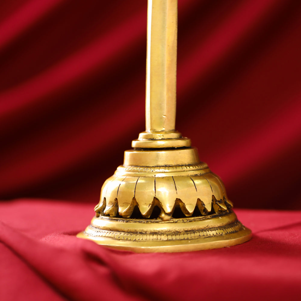 Brass Shiva's Damru Trishul (13 Inch)