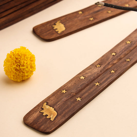 Wooden Incense Holder Sticks Set Of Ten