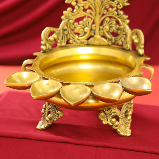 Brass Handcarved Urli Bowl (12 Inch)
