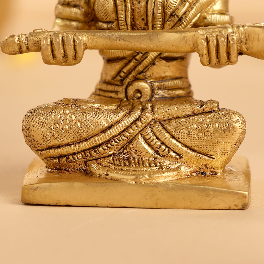 Brass Annapurna Devi Statue (4 Inch)