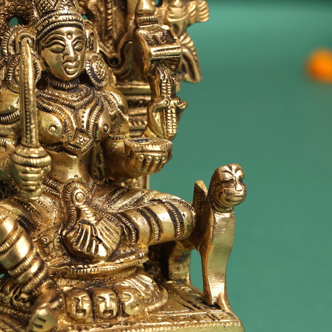 Brass Karumari Amman Idol (5.5 Inch)