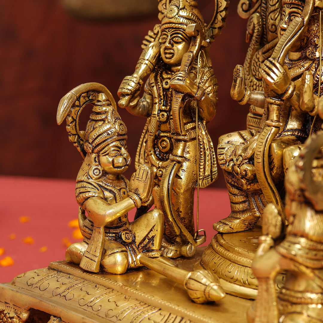 Brass Superfine Majestic Ram Darbar Statue (17 Inch)