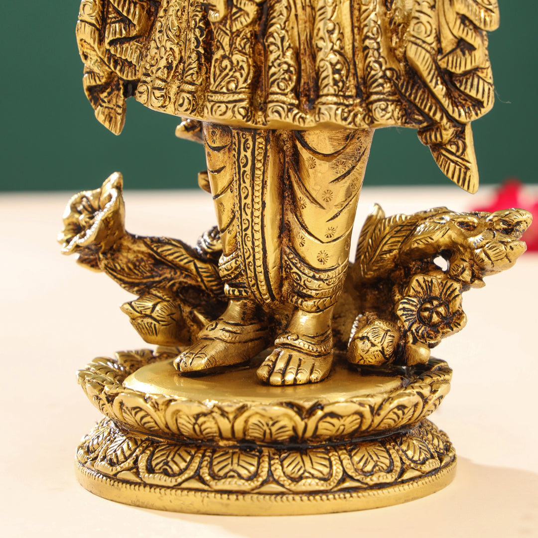 Brass Yogi Swami Narayan Statue (7 Inch)