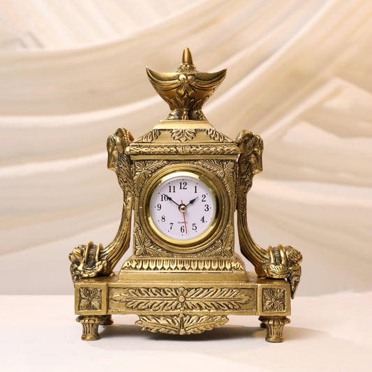 Brass Vintage Table Clock/Watch (10.5 Inch)