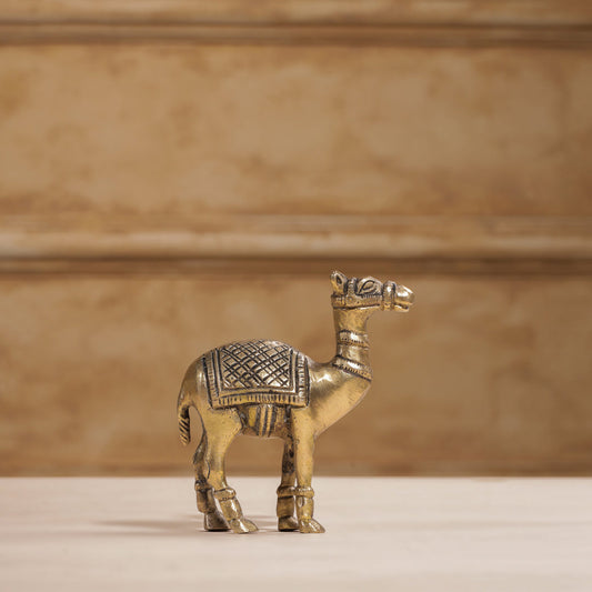 Brass Standing Camel Statue (4.2 Inch)