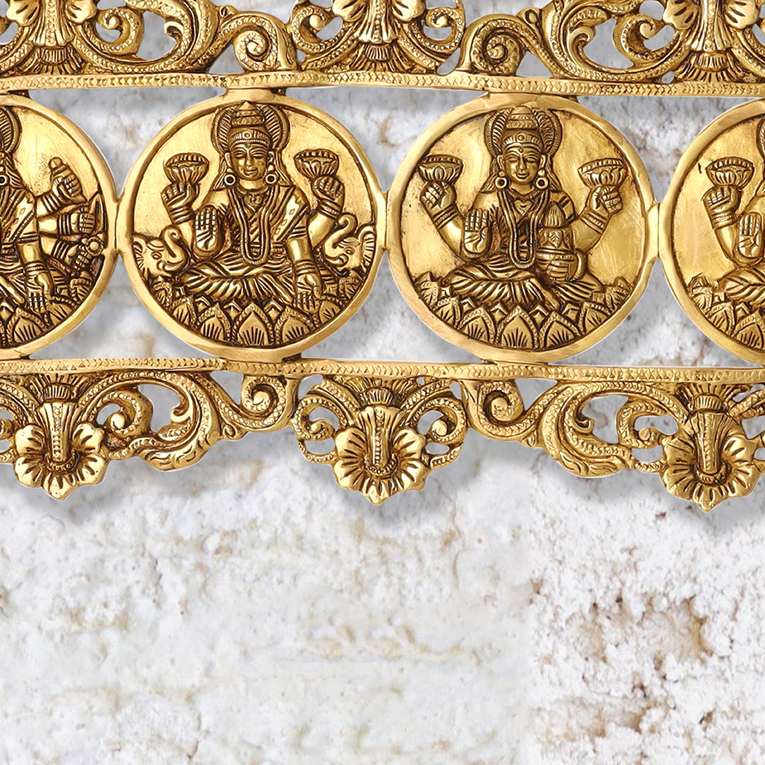 Brass Ashtalakshmi Wall hanging (11 Inch)