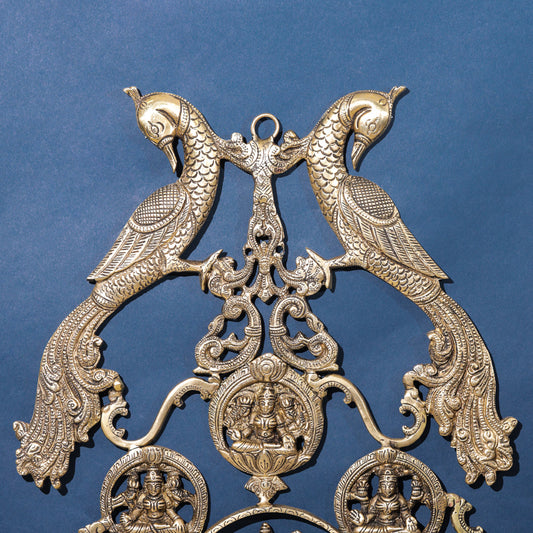 Brass Ashtalakshmi Wall Hanging Diya (19 Inch)