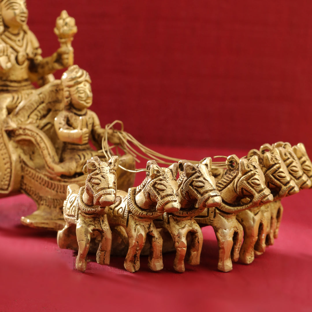 Brass Surya Rath Idol (5 Inch)
