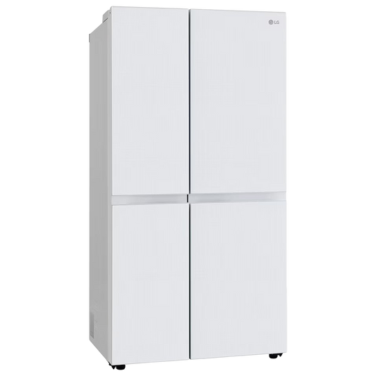 LG 650 Litres 3 Star Frost Free Side by Side Refrigerator with Smart Inverter Compressor (GLB257DLW3, Linen White)