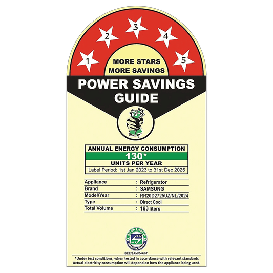 SAMSUNG Stylish Grande 183 Litres 5 Star Direct Cool Single Door Refrigerator with Anti Bacterial Gasket (RR20D2725UZ/NL, Midnight Blossom Blue)