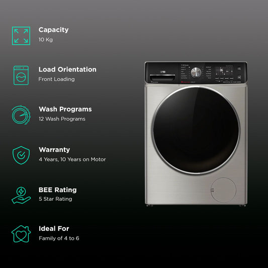 IFB 10 kg 5 Star Wi-Fi Inverter Fully Automatic Front Load Washing Machine (Executive Plus VSC 1014, Oxyjet Technology, STS VCM)