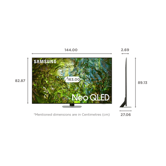 SAMSUNG QN90D 165.1 cm (65 inch) Neo QLED 4K Ultra HD Smart Tizen TV with Quantum Matrix Technology (2024 model)
