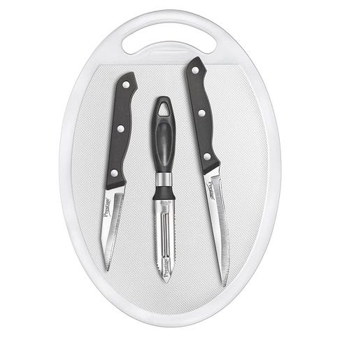 Prestige Tru-Edge 4 Pc Knife Set (Utility Knife, Paring Knife, Peeler, and Board)