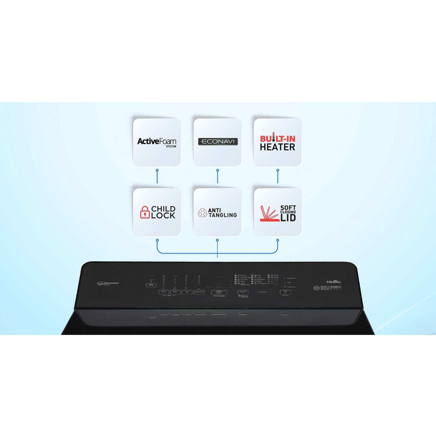 Panasonic 10 kg 5 Star Wi-Fi Fully Automatic Top Load Washing Machine (NA-F100VD1BB, Weather Alert & Recommendation, Black Silver)